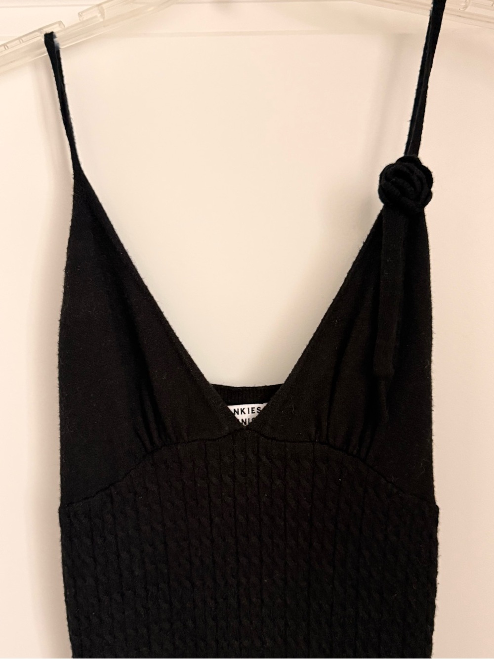 Frankie’s Bikinis Houston Cable Cloud Knit Dress - Black Size Medium - Picture 3 of 3